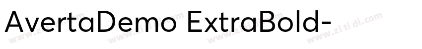 AvertaDemo ExtraBold字体转换